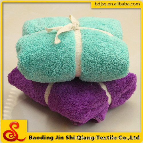 Microfiber Coral Fleece Towel Bathroom Towel Set Made In China